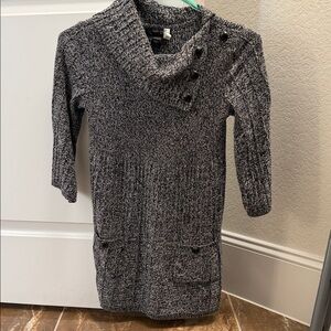 Style & Co. Black and Gray Cowl Neck Sweater